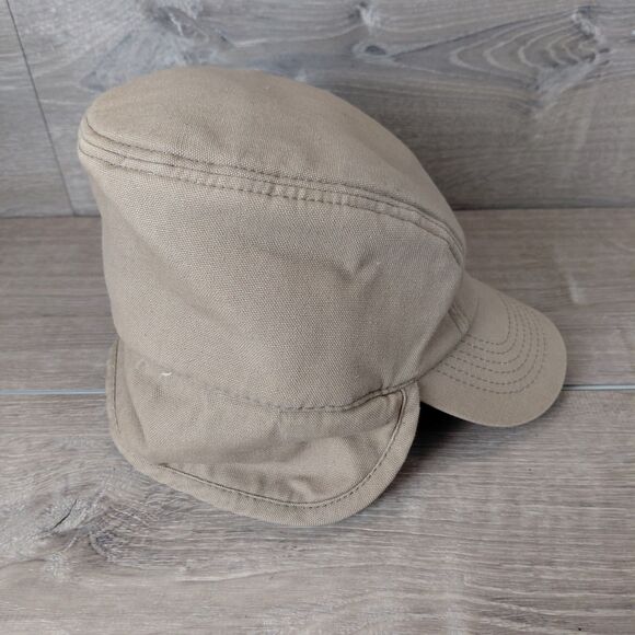 Broner Trapper Hat Mens Size L Brown Canvas Hunting Cap Fur Ear Flaps Outdoor - Picture 5 of 7